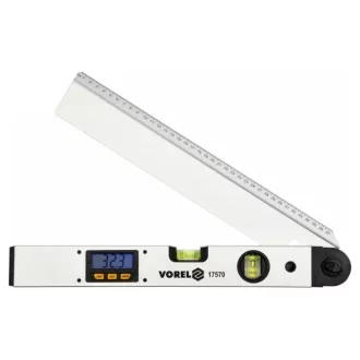   VOREL Raportor digital și nivel cu bulă de aer 2 nivele cu bulă 400 mm