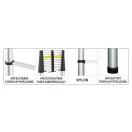 VOREL Scara telescopica 13 grade 3,8 m aluminiu