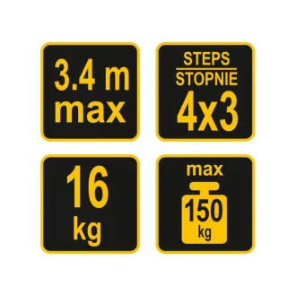 VOREL Scara multifunctionala 4 x 3 trepte