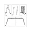 VOREL Scara multifunctionala 4 x 3 trepte