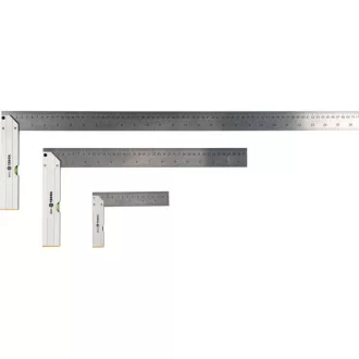 VOREL Set unghi drept Level 3 piese 150 /400 / 700 mm inox