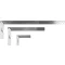VOREL Set unghi drept Level 3 piese 150 /400 / 700 mm inox
