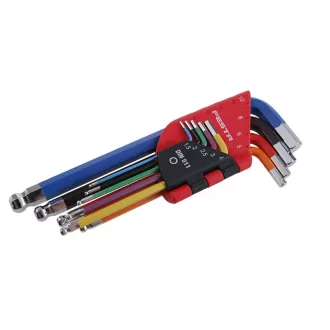   FESTA Set chei hexagonale cu cap sferic 9 piese 1,5-10 mm CrV