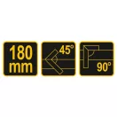 VOREL Picior riglă unghi drept 180 mm