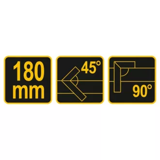 VOREL Picior riglă unghi drept 180 mm