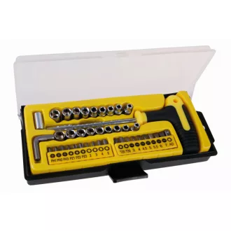   Set de chei cu dublu și vârf 41 bucăți 1/4" magnetic CrV