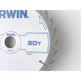 Pânză de ferăstrău IRWIN pentru lemn 160 x 20 mm / 30T