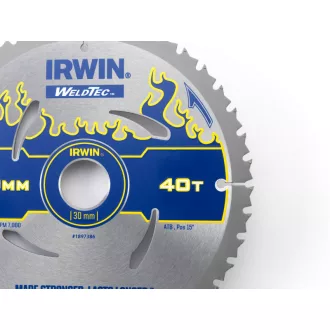 Pânză de ferăstrău IRWIN pentru lemn 210 x 30 mm / 40T