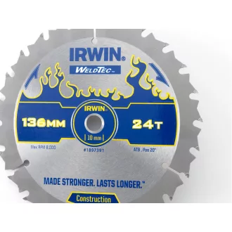 Pânză de ferăstrău IRWIN pentru lemn 136 x 10 mm / 24T