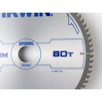   Pânză de ferăstrău IRWIN pentru aluminiu 250 x 30 mm / 80T