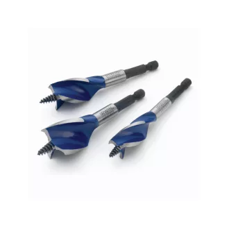 IRWIN Set de găurit lemn din 3 piese 100 mm Blue Groove 6x