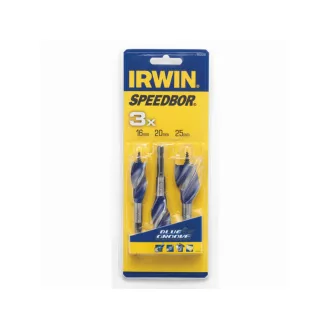 IRWIN Set de găurit lemn din 3 piese 100 mm Blue Groove 6x