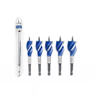 IRWIN Set burghiu lemn 5 piese Blue Groove 6x