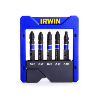   Set vârfuri IRWIN Impact Pro Bit 5 părți 100 mm (2 x PZ2 + 2 x PH2 + TX20)