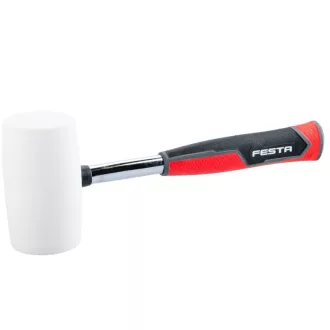FESTA Ciocan cauciuc 950 g mâner metalic 65 mm