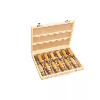   Set dălți pentru lemn cu 12 bucăți de mâner pentru lemn Professional