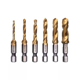 FESTA Set de burghie pentru filet M3 - M10 HSS Hex 6 piese