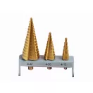 Set de burghie trepte din 3 piese Titan-nitrit