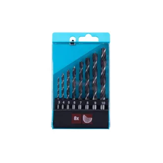 Set de burghie pentru lemn 8 piese (3-4-5-6-7-8-9-10 mm)