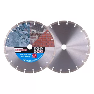   DIAMANT Disc de tăiere cu diamant 230 x 2,4 x 7,0 x 22,2 mm segmentat