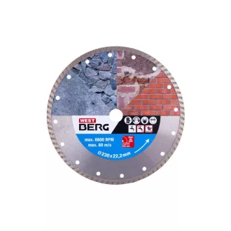   DIAMANT Disc de tăiere cu diamant 230 x 2,4 x 7,0 x 22,2 mm turbo