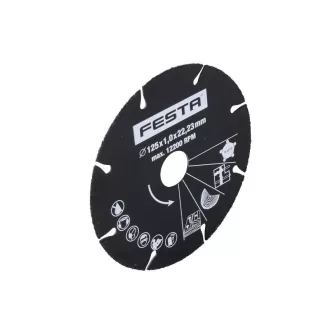   Disc de tăiere diamant universal FESTA 125 x 1,0 x 22,2 mm segmentat
