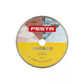   Disc de tăiere cu diamant FESTA 180 x 2,4 x 22,2 mm continuu