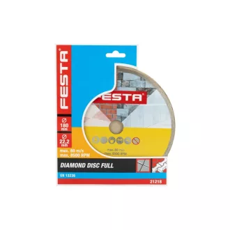   Disc de tăiere cu diamant FESTA 180 x 2,4 x 22,2 mm continuu