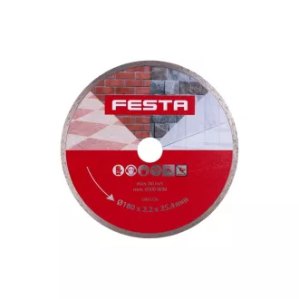   Disc de tăiere cu diamant FESTA 180 x 2,4 x 25,4 mm continuu