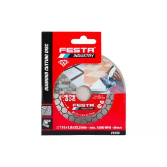   FESTA INDUSTRY Disc de tăiere cu diamant 115 x 1,8 x 22,2 mm