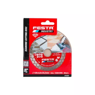 FESTA INDUSTRY Disc de tăiere diamantat 125 x 2 x 22.2 mm
