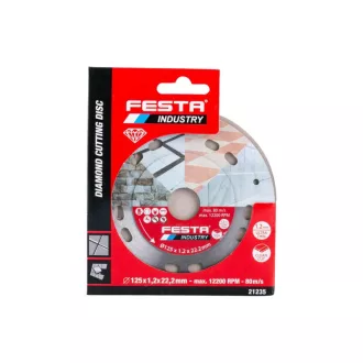 FESTA INDUSTRY Disc de tăiere diamantat 125 x 1,2 x 22.2 mm