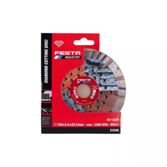   FESTA Disc de tăiere cu diamant segmentat 125 x 2,4 x 22,2 mm