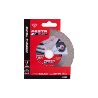   FESTA Disc diamantat pentru tăiere/șlefuire sticlă 115 x 22,2 mm