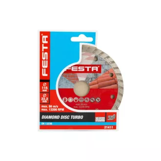 Disc de tăiere cu diamant FESTA 115 x 2,2 x 22,2 mm turbo
