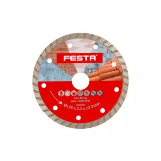 Disc de tăiere cu diamant FESTA 125 x 2,4 x 22,2 mm turbo