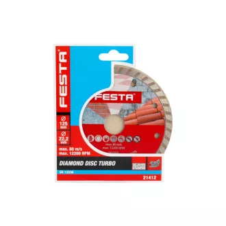 Disc de tăiere cu diamant FESTA 125 x 2,4 x 22,2 mm turbo