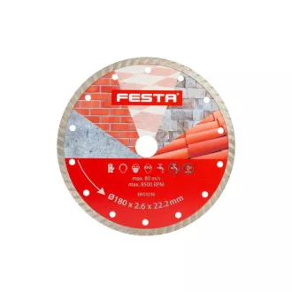 Disc de tăiere cu diamant FESTA 180 x 2,4 x 22,2 mm turbo