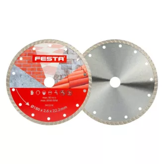 Disc de tăiere cu diamant FESTA 180 x 2,4 x 22,2 mm turbo