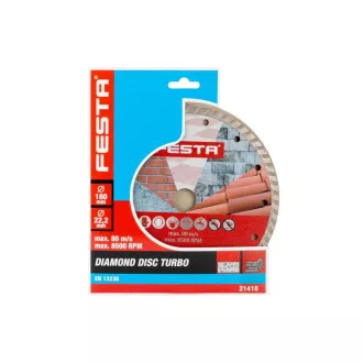 Disc de tăiere cu diamant FESTA 180 x 2,4 x 22,2 mm turbo