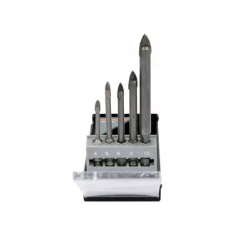   STHOR Set burghie pentru sticla si faianta 5 buc (4, 5, 6, 8, 10 mm)