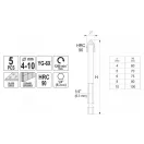 STHOR Set burghie pentru sticla si faianta 5 buc (4, 5, 6, 8, 10 mm)