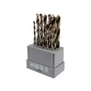 STHOR Set de burghie cu șurub 19 bucăți 1,0-13,0 mm HSS
