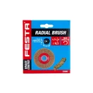Perie rotunda FESTA 125 x 20 mm cu inele de ingustare, acoperire din alama