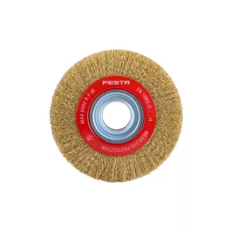   Perie rotunda FESTA 150 x 32 mm cu inele de ingustare, acoperire din alama