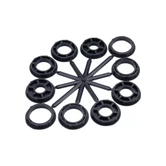   Perie rotunda FESTA 175 x 32 mm cu inele de ingustare, acoperire din alama