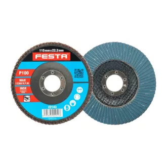 Disc abraziv FESTA 115 x 22,2 mm / P100 inox