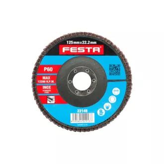 FESTA Disc abraziv 125 x 22,2 mm / P60 inox