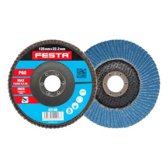 FESTA Disc abraziv 125 x 22,2 mm / P60 inox