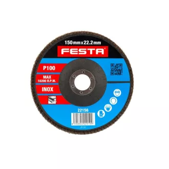 FESTA Disc abraziv 150 x 22,2 / P100 inox